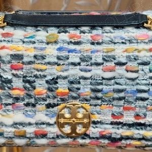 NEW WITH TAGS-Tory Burch-Willa Tweed Mini Top Handle Bag
